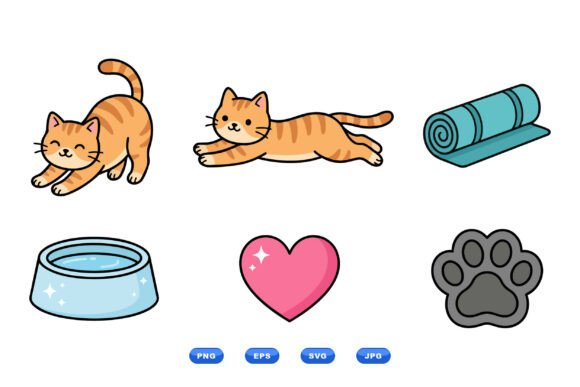 Cute Cat Playful Vector Clipart Embroidery Review