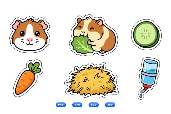 Cute Guinea Pig Cartoon Clipart Review