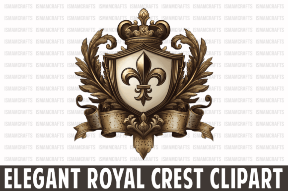 Elegant Royal Crest Clipart PNG Review