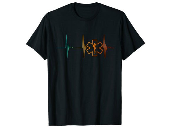 Heartbeat Star of Life Paramedic T-Shirt