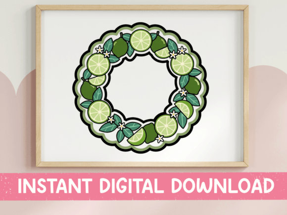 Lime Citrus Wreath Green Round Design Review