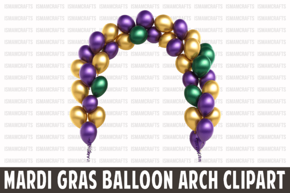 Mardi Gras Balloon Arch Clipart PNG Review
