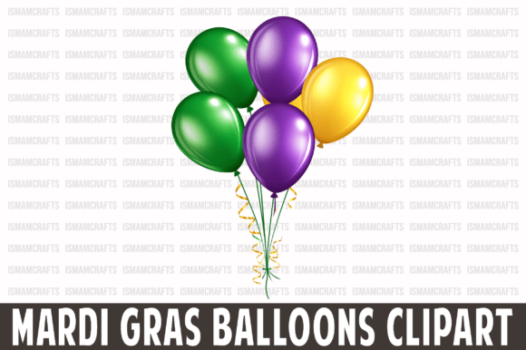 Mardi Gras Balloons Clipart PNG Review