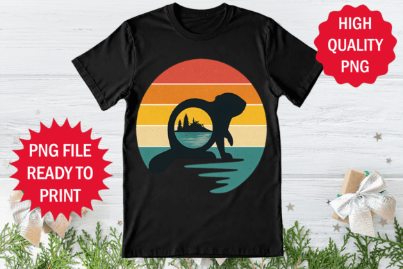 Otter Retro Vintage Art T-shirt Design Review