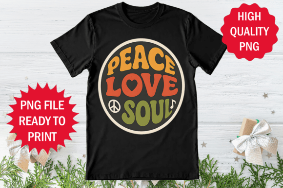 Peace Love Retro Design T-shirt Clipart Review