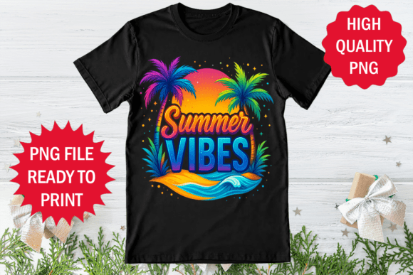 Summer Vibes T-shirt Design Png Artwork Review